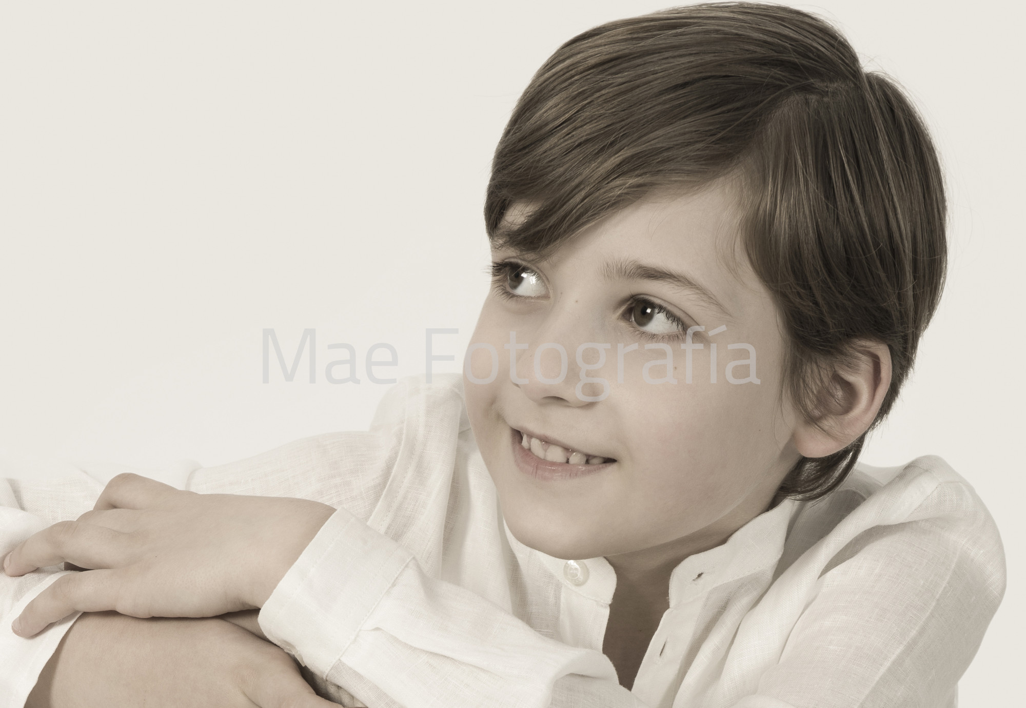 Primer plano en primera comunión.