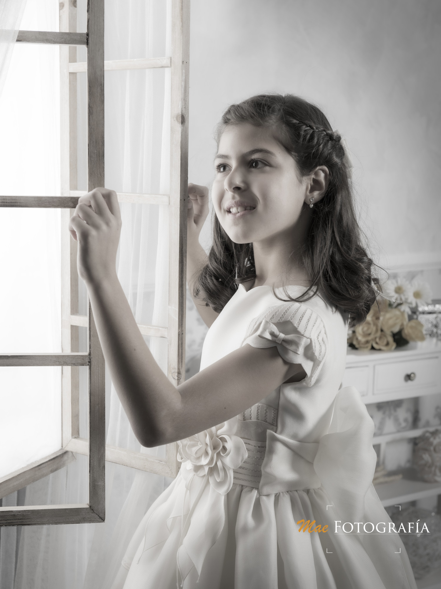 Retrato fotogáfico de comunión de Coral